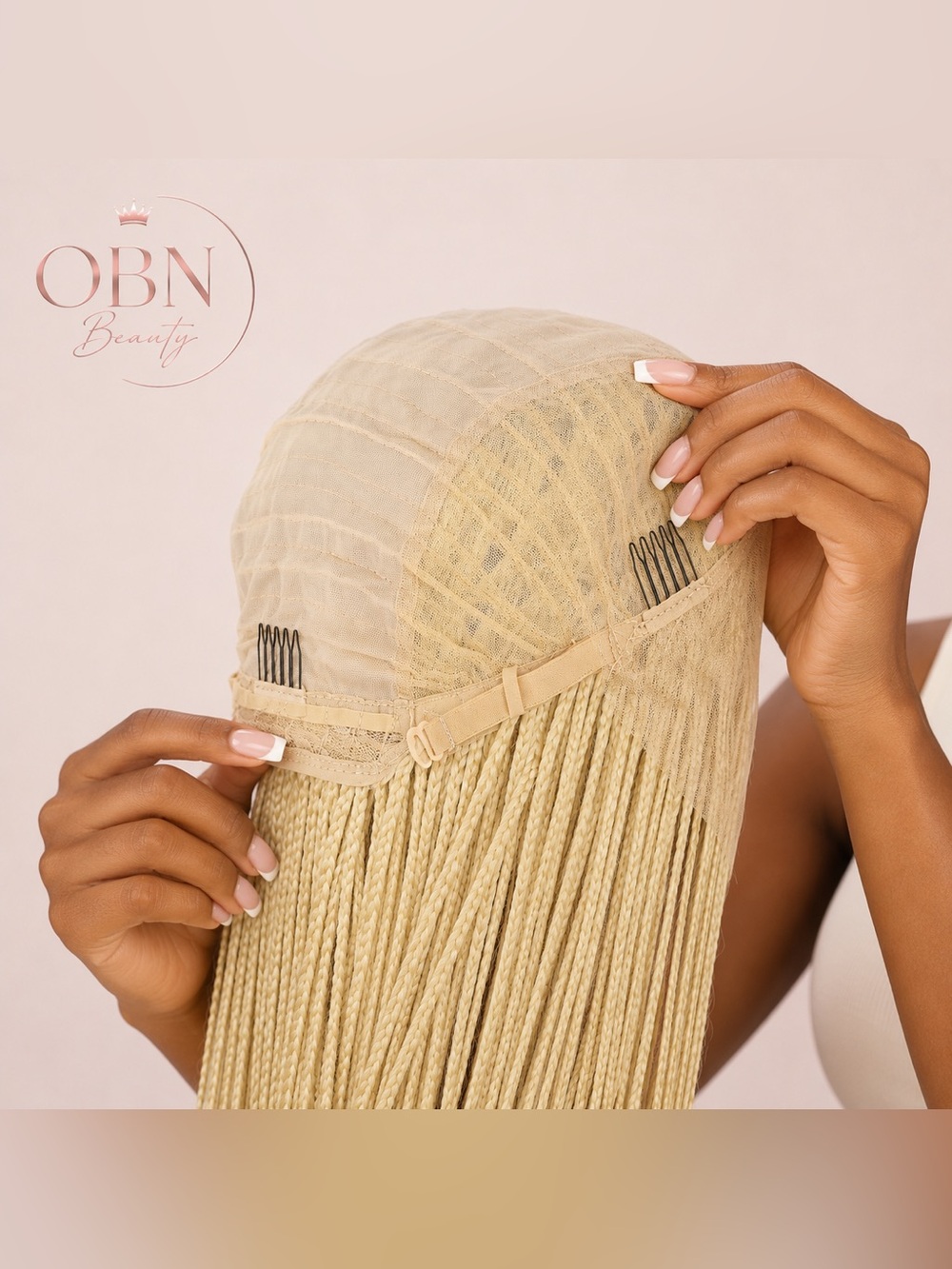 OBN Beauty Blonde Micro Braid Lace Front Wig – 24” #613 - Picture 7 of 7